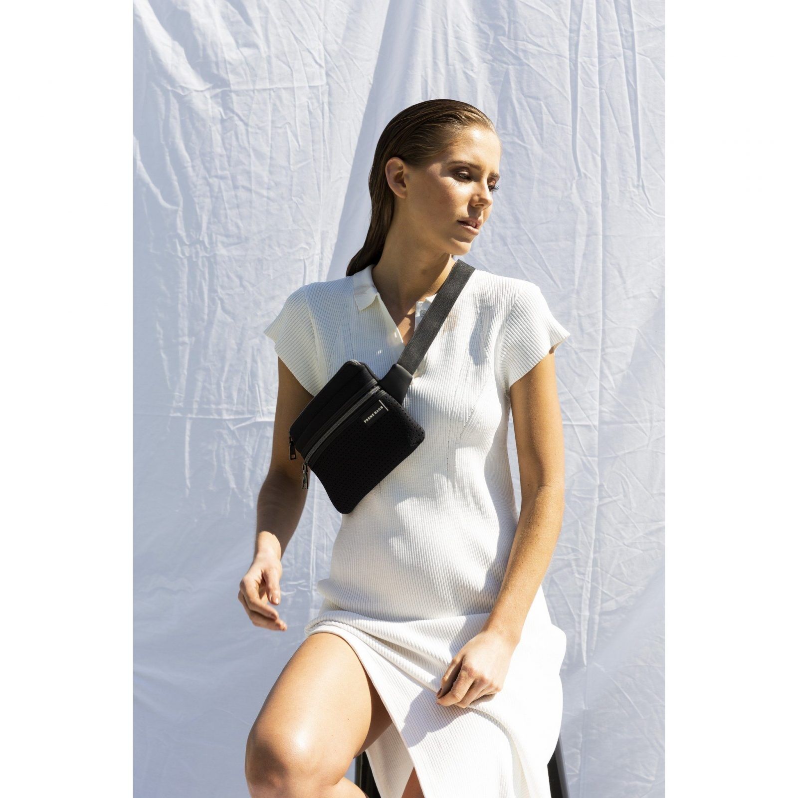 Prene - THE BUM / WAIST/ CHEST BAG BLACK NEOPRENE BAG - Image 2
