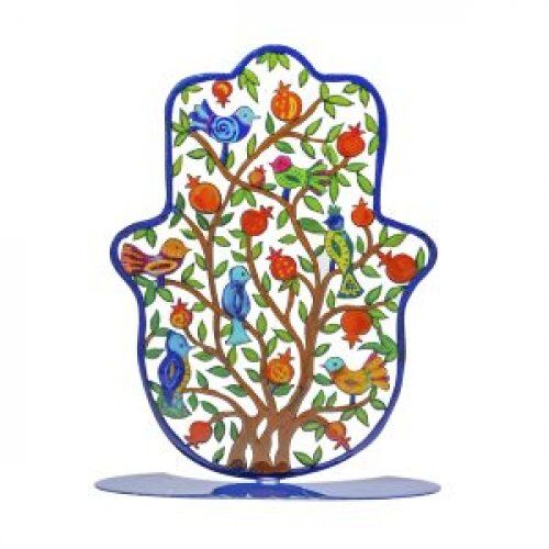 Yair Emanuel Stand - Large - Hand Painted - Hamsa Tree of Life