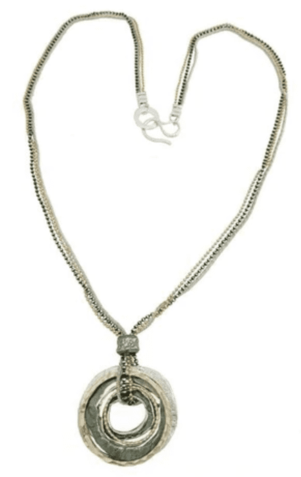 Handmade Israeli Gold filled and sterling silver necklace