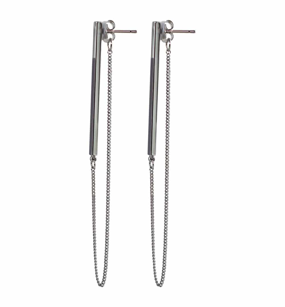 Duck & Sparrow Metro silver earrings