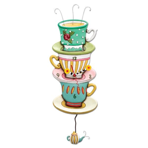 Pot of tea pendulum clock