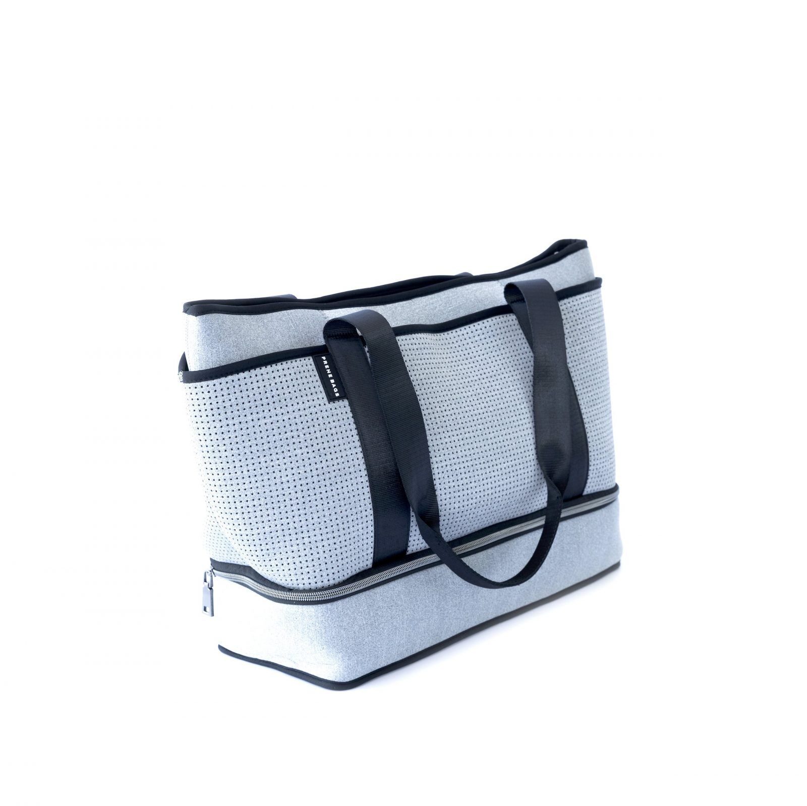 Prene Bag- Sunday Bag / Baby Bag / Travel Bag Neoprene Tote Light Grey Marle