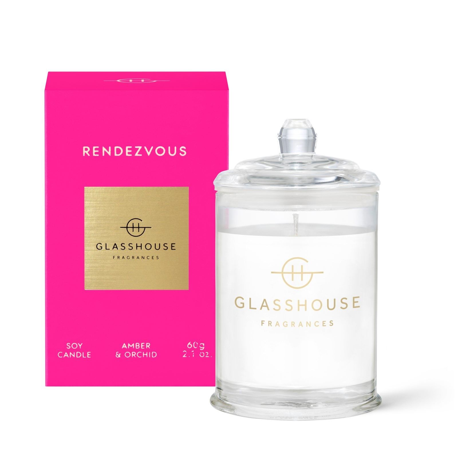 Glasshouse Fragrances 60g Candle - Rendezvous