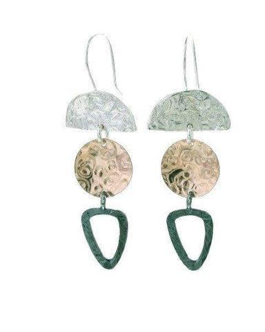 Handmade Israeli Sterling Silver, Gold Filled Earrings